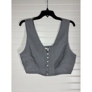 Madewell $82 Softdrape Gwen Crop Vest Top Dawn Size 14